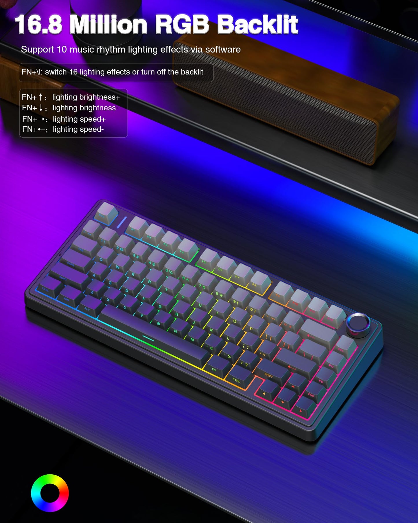 Wireless Hot Swappable RGB Mechanical Keyboard