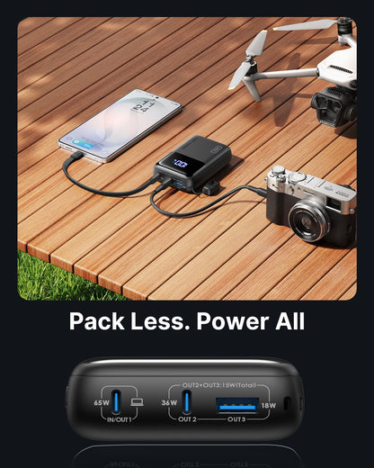 20,000mAh 65W Fast Charging Laptop Power Bank