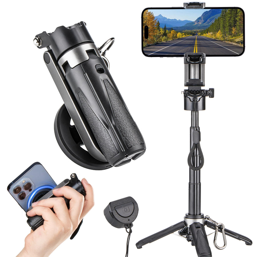 Portable MagSafe Tripod Selfie Stick with Remote