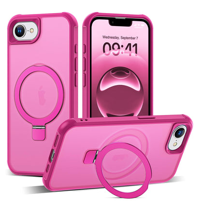Translucent Magnetic Ring Stand Phone Case with Grip