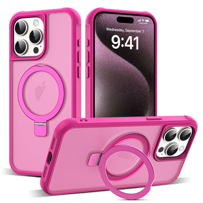Translucent Magnetic Ring Stand Phone Case with Grip