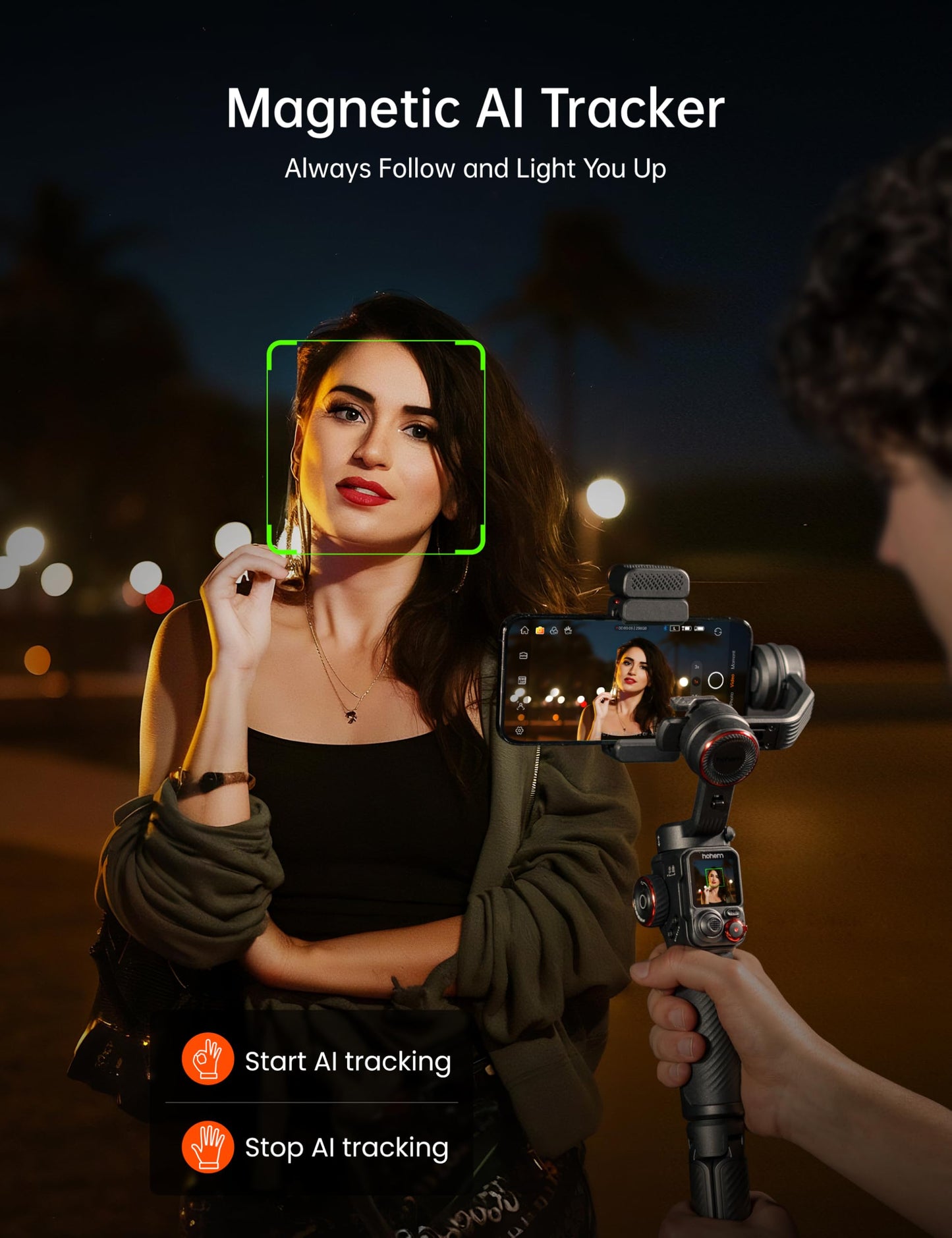 3-Axis AI Tracking Phone Gimbal Stabilizer