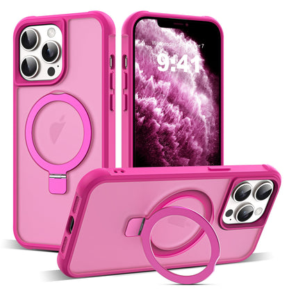 Translucent Magnetic Ring Stand Phone Case with Grip