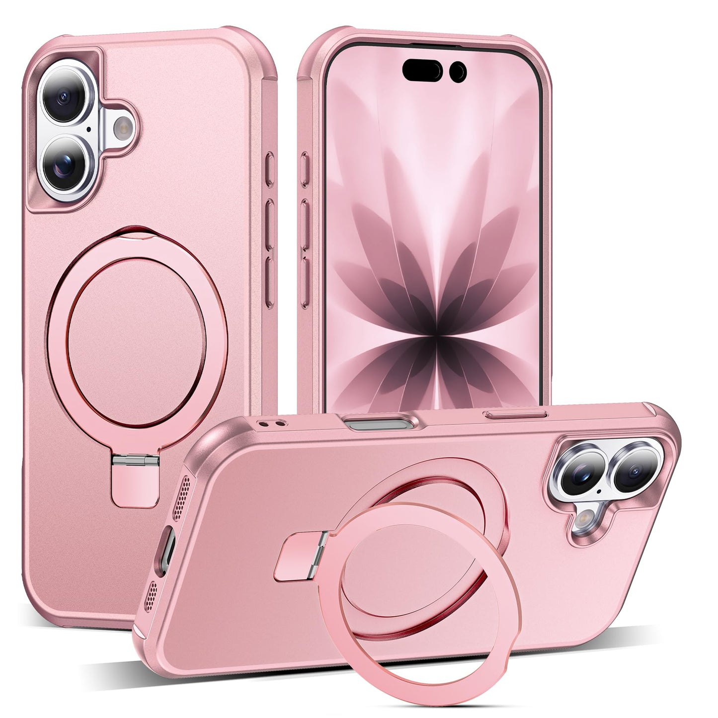 Translucent Magnetic Ring Stand Phone Case with Grip
