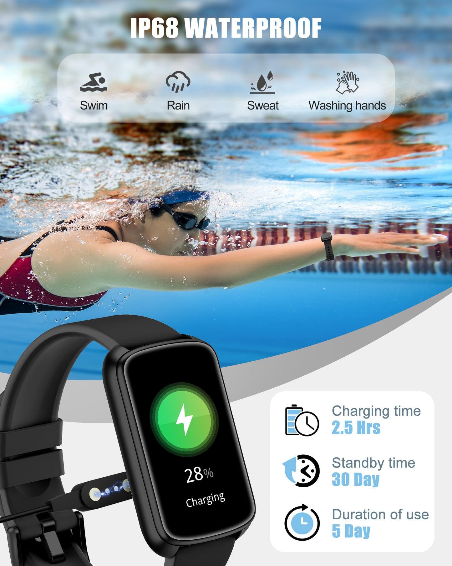 Smart Fitness Tracker with Heart Rate & Sleep Monitoring