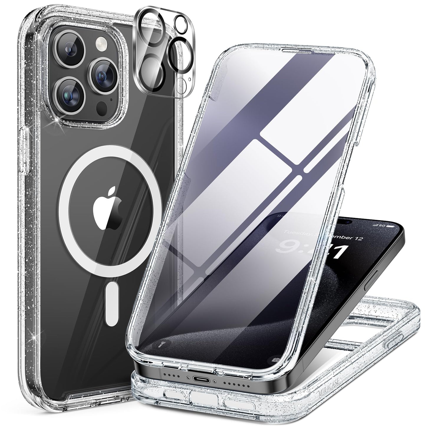 Miracase Full Body for iPhone All Series Glass Case