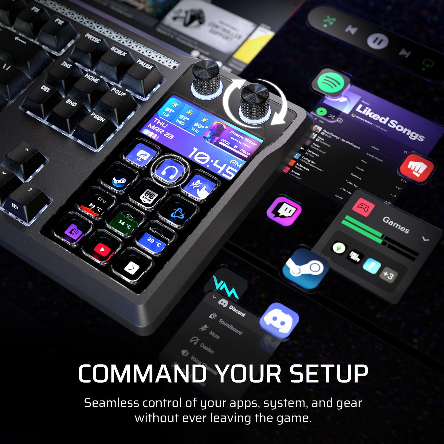 RGB Mechanical Gaming Keyboard with Stream Control