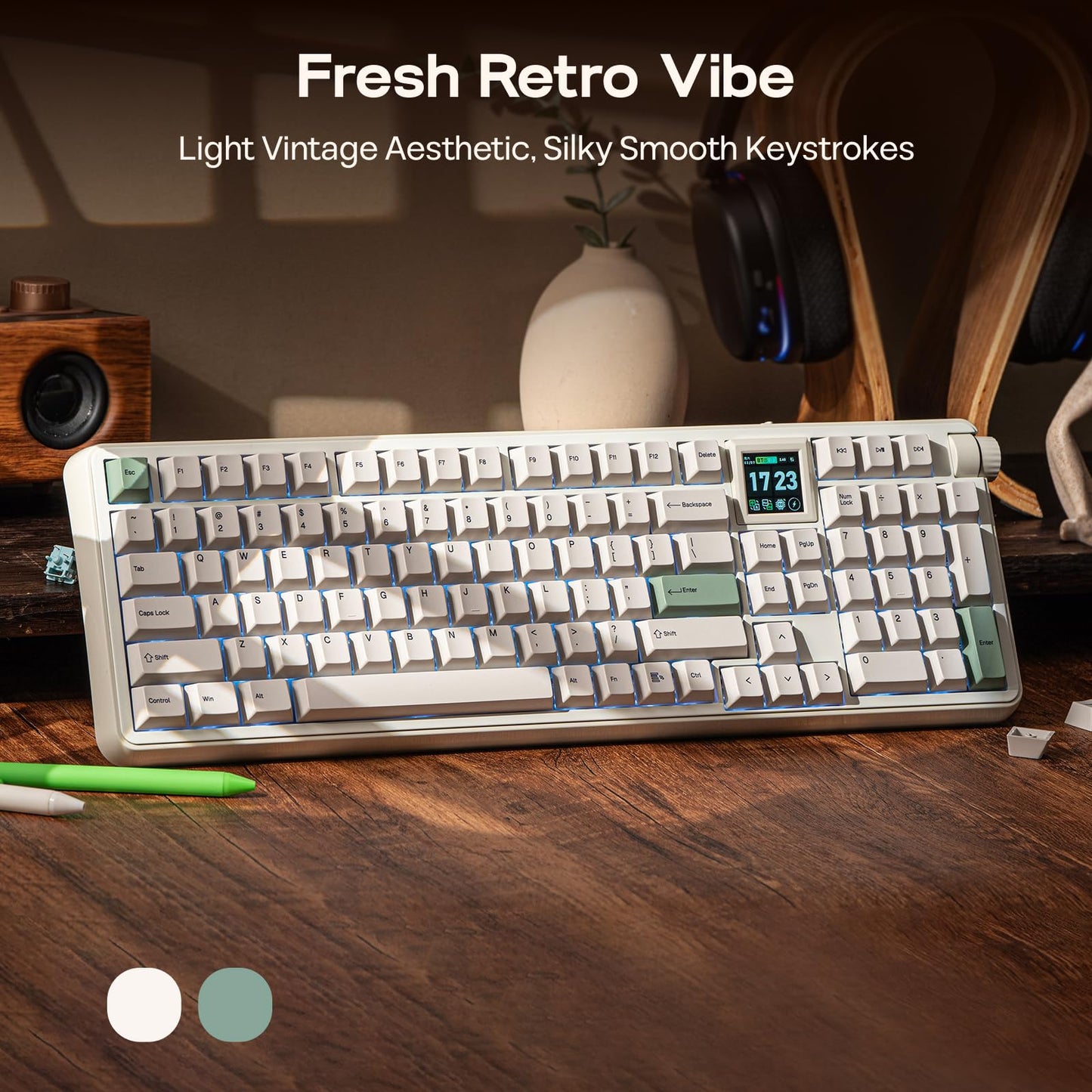 Wireless Mechanical Keyboard with Screen and Knob RGB