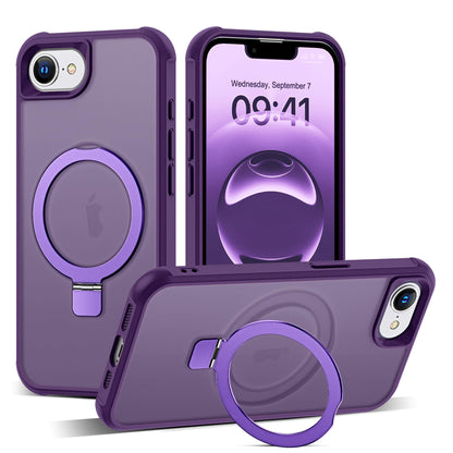 Translucent Magnetic Ring Stand Phone Case with Grip