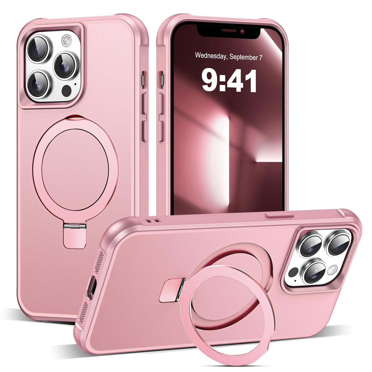 Translucent Magnetic Ring Stand Phone Case with Grip